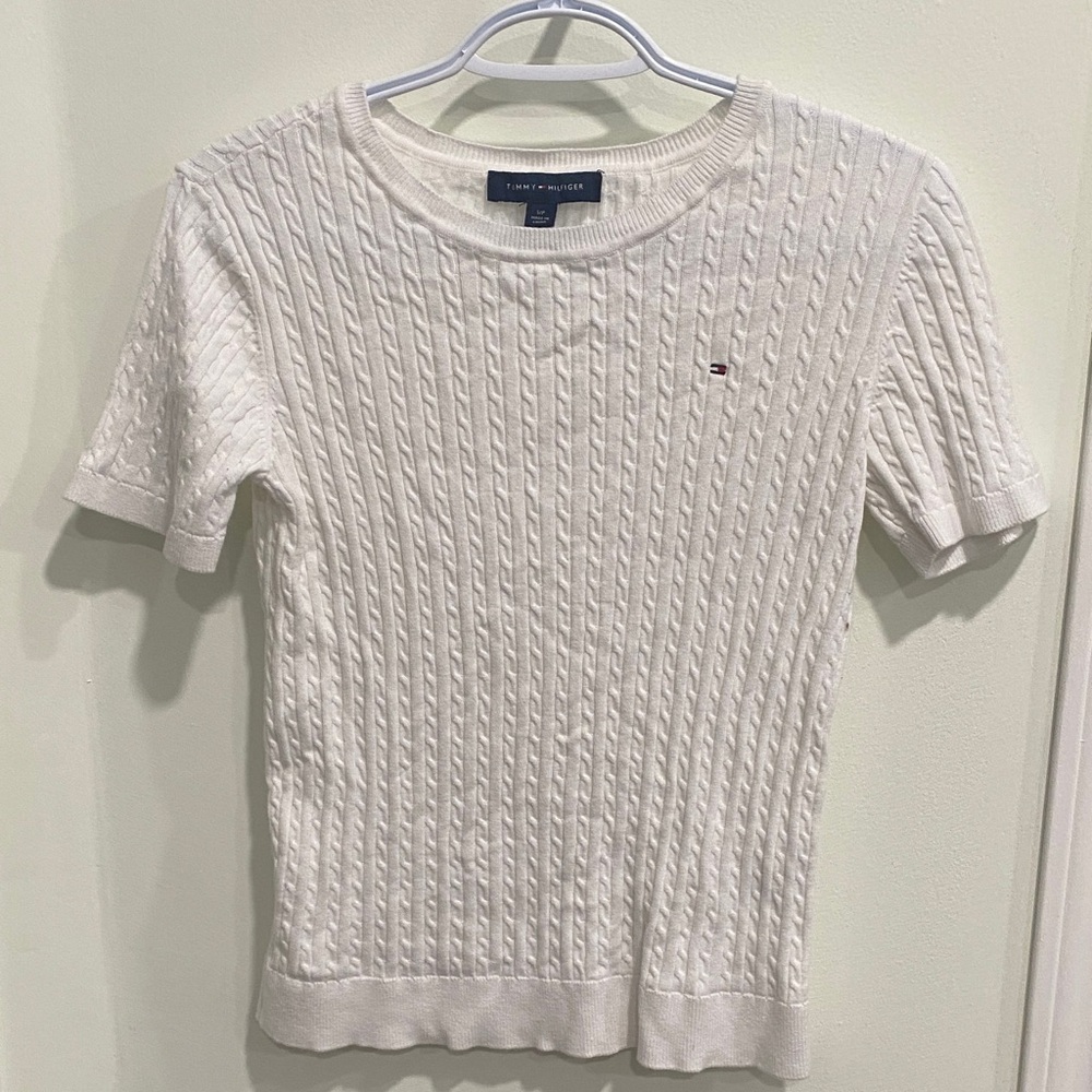 (2) Tommy Hilfiger Cable Knit Top - Picture 2 of 6